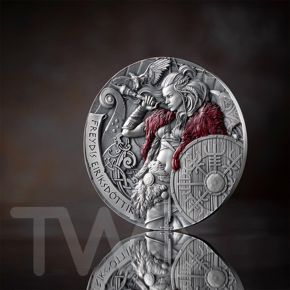 Freydis Eiriksdottir The Way to Valhalla 2 oz Silver Coin CFA Cameroon 2024