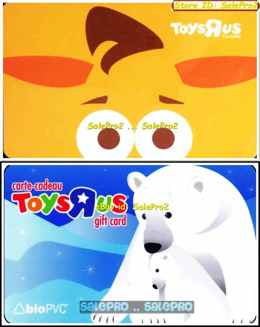 2x TOYSRUS 2023 GIRAFFE 2011 PAPA POLAR BEAR & BABY COLLECTIBLE GIFT CARD LOT