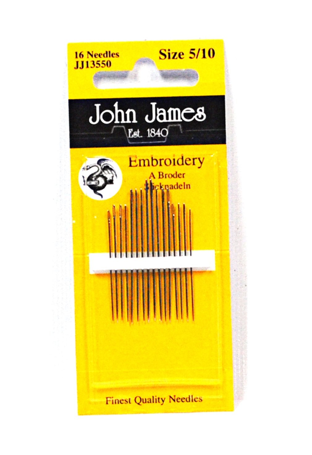 Embroidery Needles Assorted Sizes 5/10