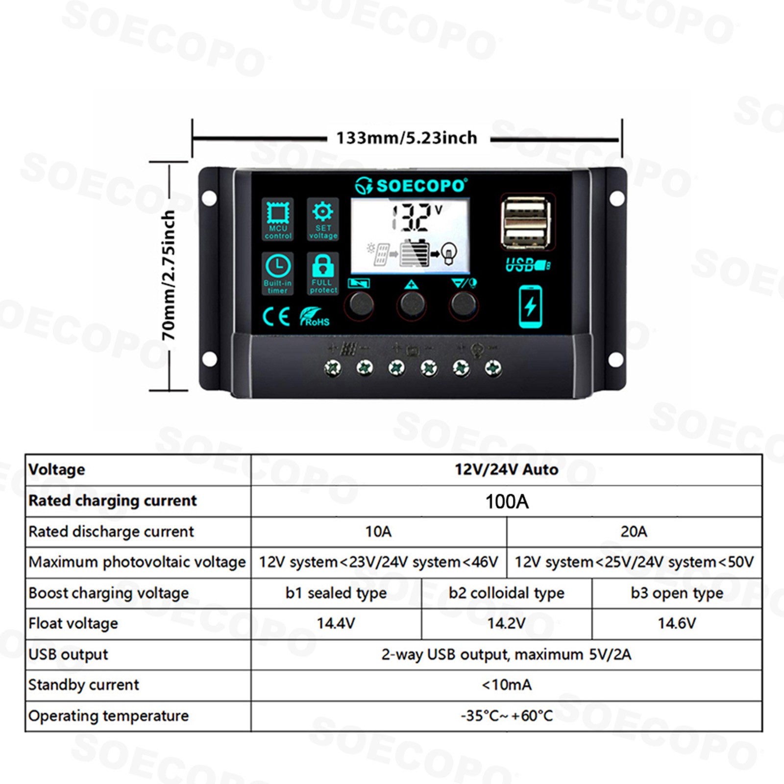 15000W All-in-One Solar Power Kit | 800W Panel + 100A Controller + Inverter