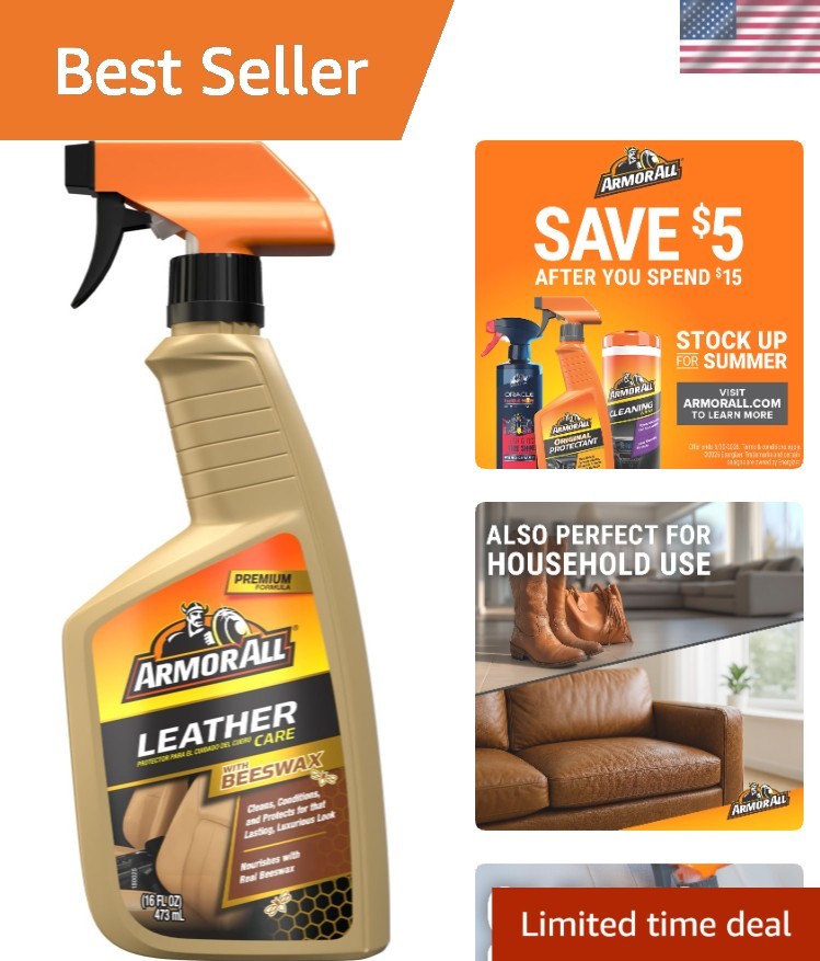 Leather Care Spray with Beeswax - Fresh Scent for Automotive Interiors