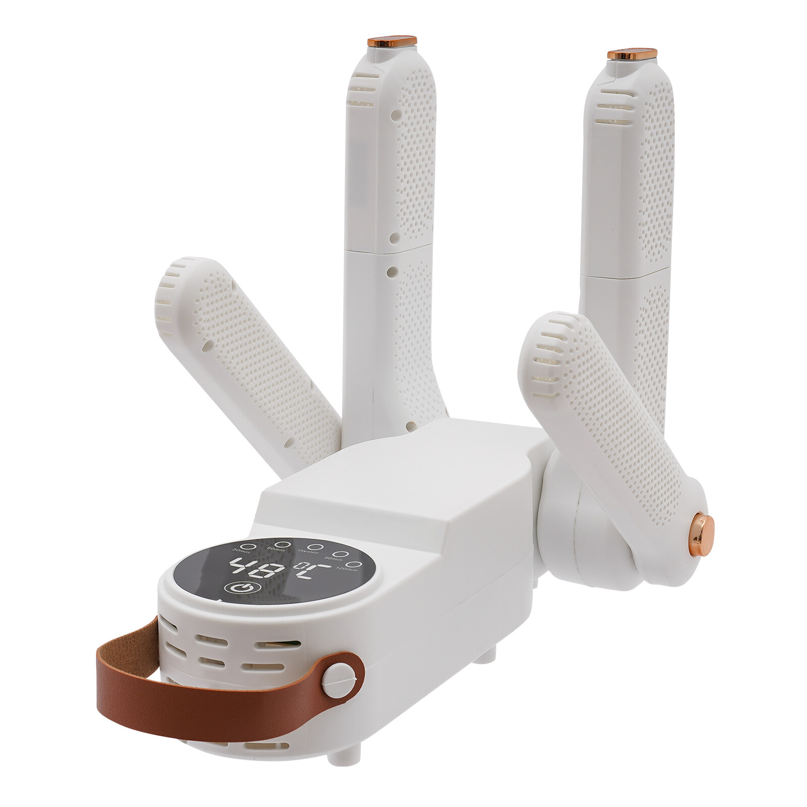Electric Boot and Shoe Dryer with Timer, 150W, 360° Drying, White