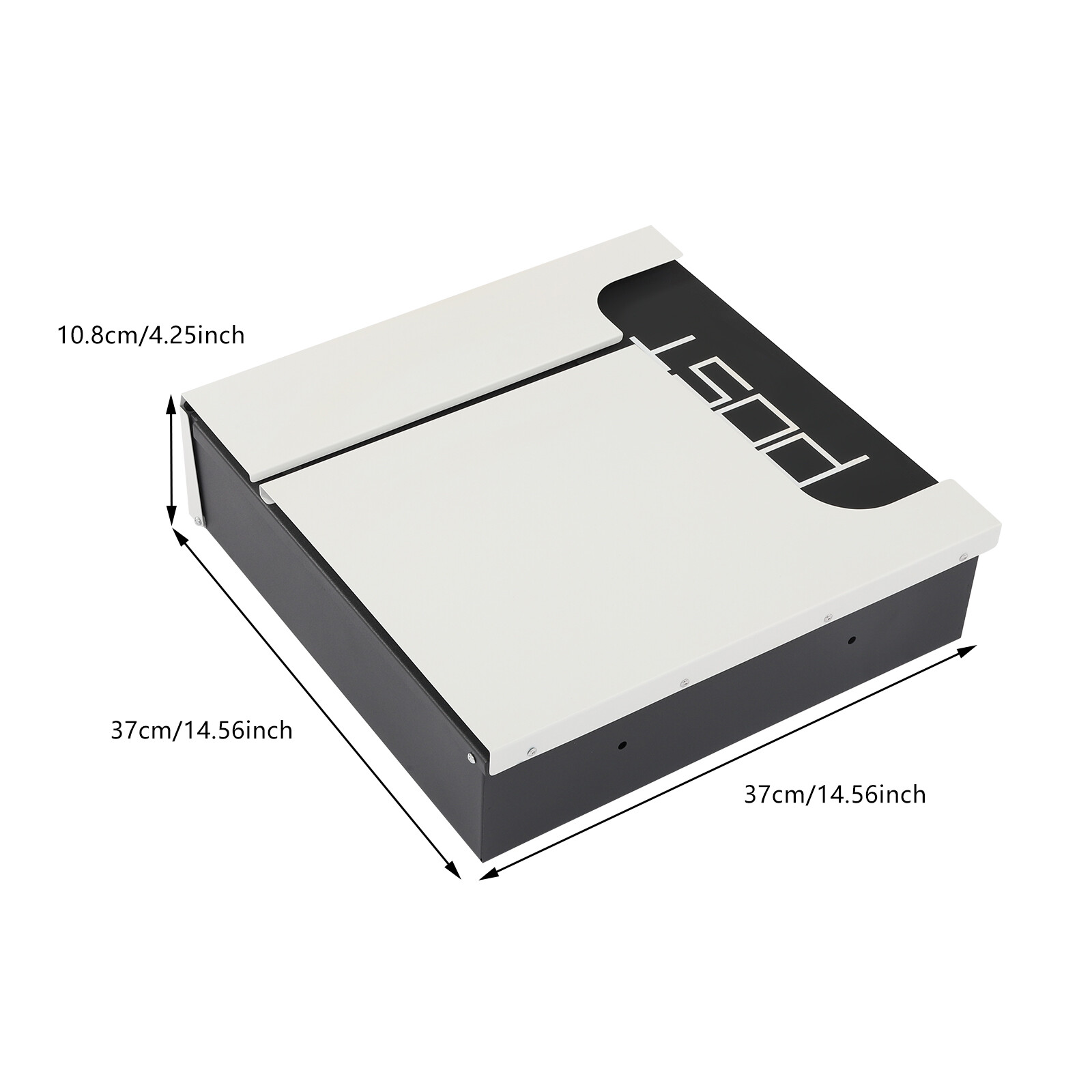 Rectangular Post Box Large Letter Mail Box Steel Lockable Wall Mount Mailbox New