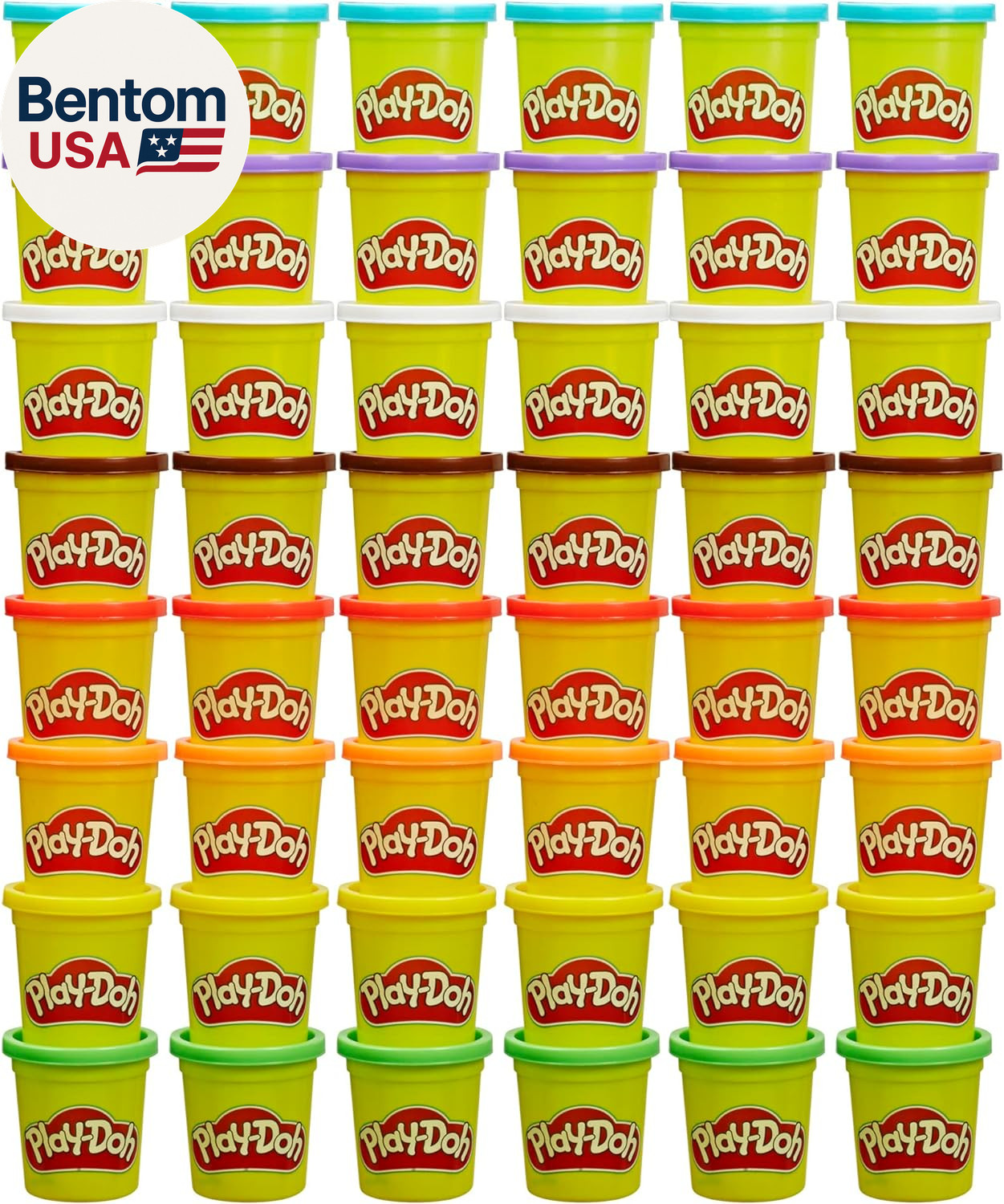 Bulk Pack of 48 Cans, 6 Sets of 8 Modeling Compound Colors, 3Oz, Back to School