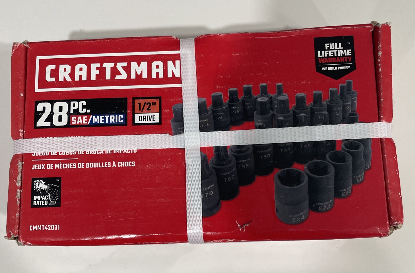 Craftsman 28pc SAE/METRIC 1/2” Drive Impact Bit Socket New Inbox