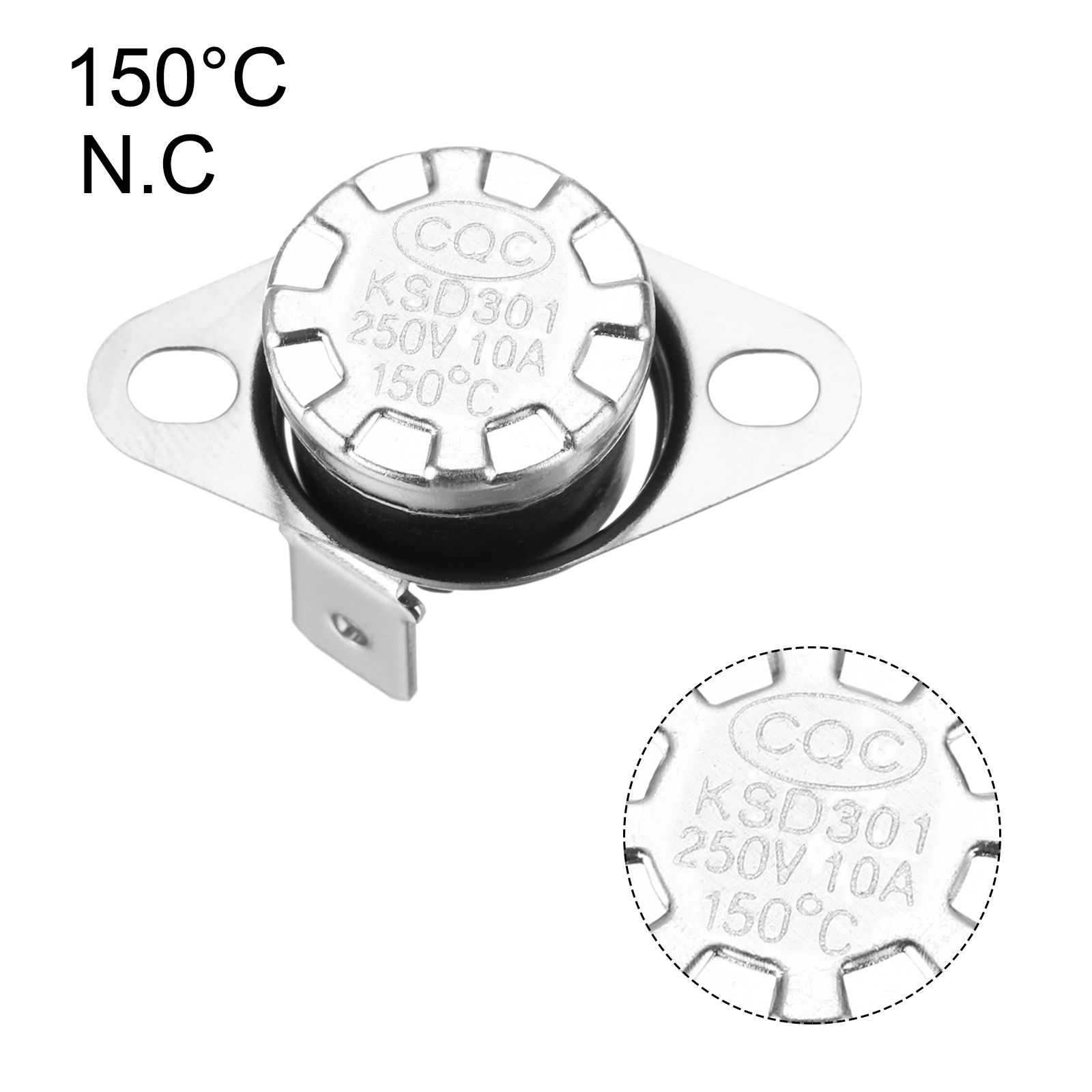 Temperature Control Switch , Thermostat , 150°C 10A Normally Closed 8pcs