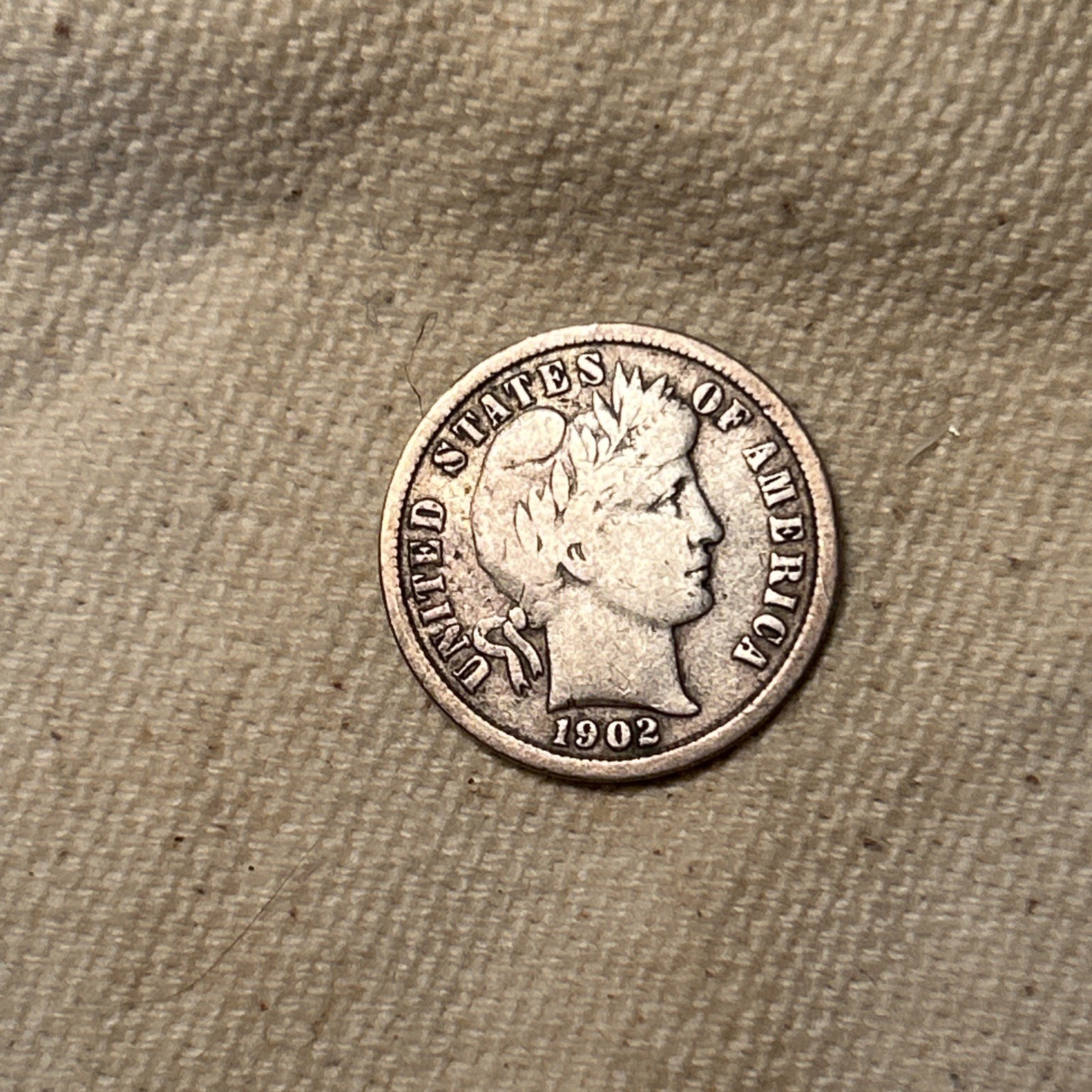 1902-S Barber Silver Dime CHOICE FINE FREE SHIPPING QA1054