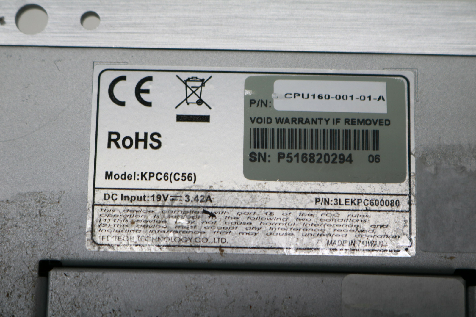 Tekvision KPC6 Kitchen Controller CPU160-001-01-A 2GB Windows Embedded CPU