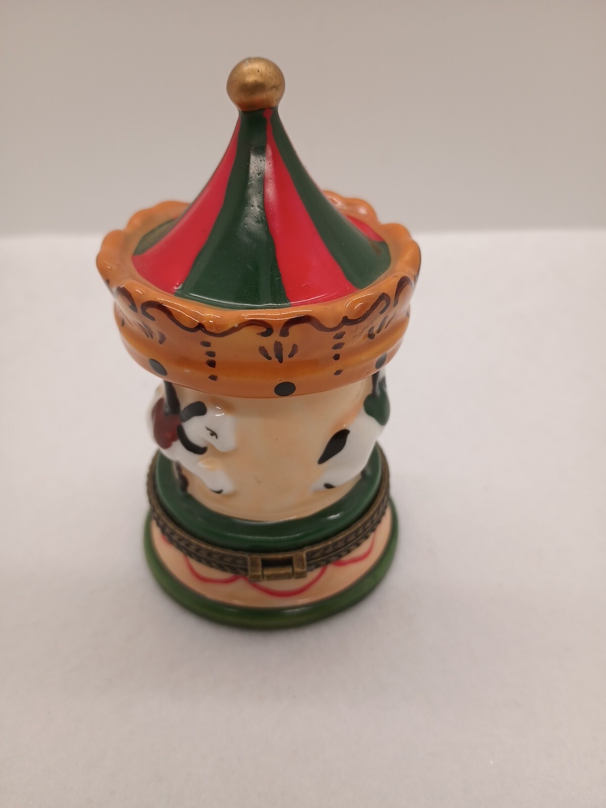 Horse Carousel Trinket Box 3.5 in H