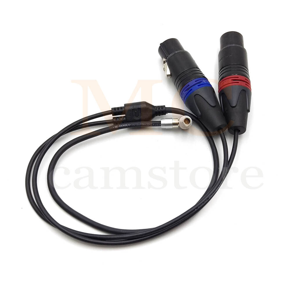 Dual Audio Cable for Alexa Mini, XLR 3pin Female to 5pin Male Audio CABLE 20 in