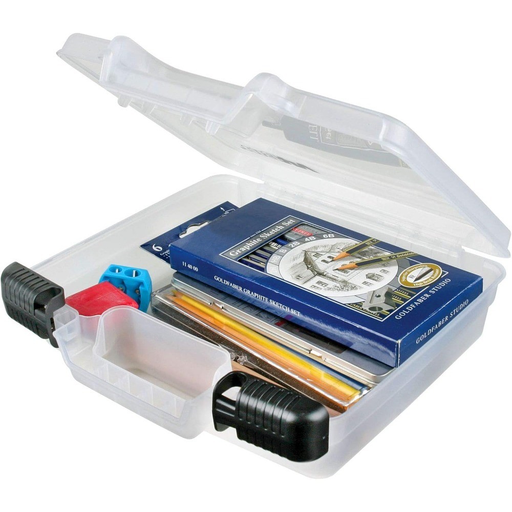 10 Inch Deep Base Carrying Case Portable Art & Craft Organizer with Handle