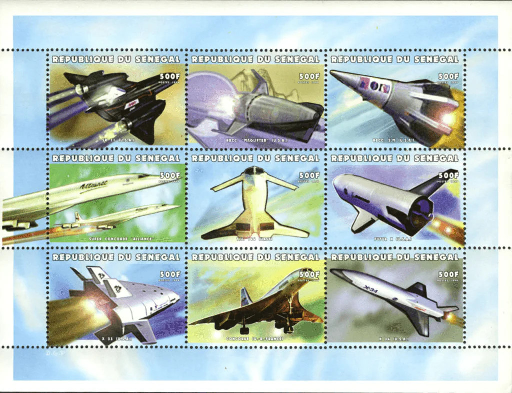 Senegal 1999 Imperforated Stamps Planes Transports Series 1758-1766 BL 96