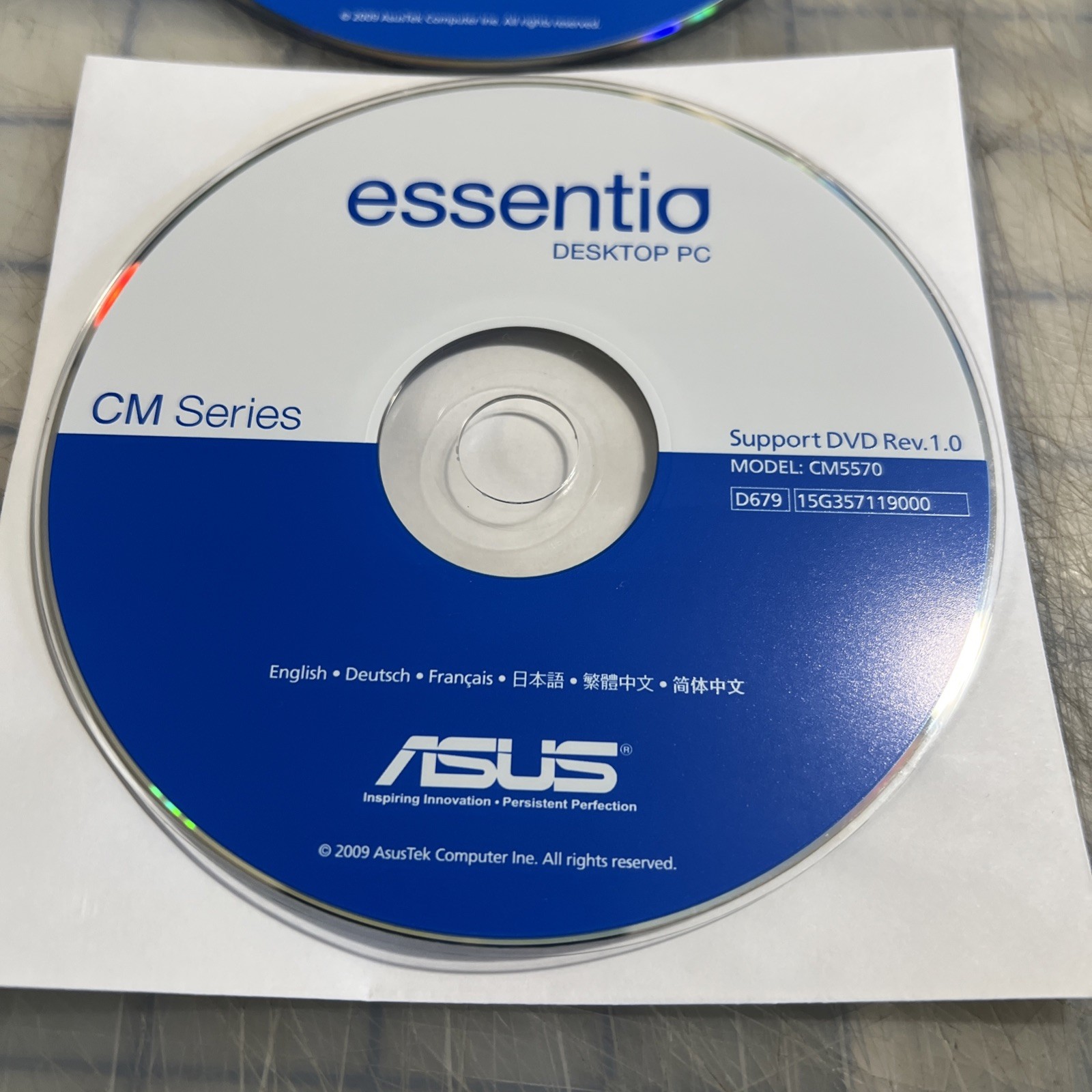 Asus Essentio DVD Support Model CM5570 Windows 7 Upgrade 2009