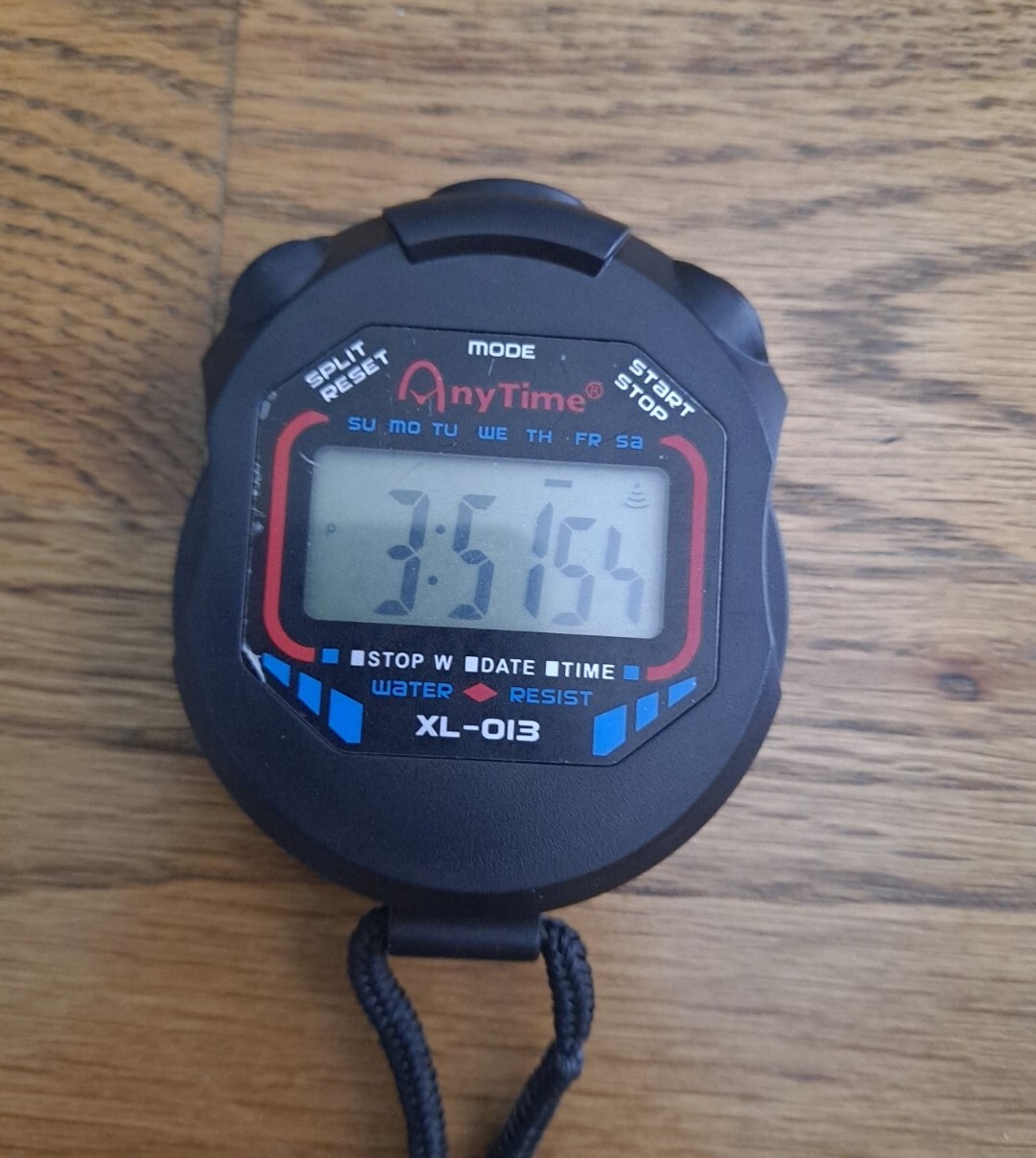 Multi-functional Handheld Anytime Sports Black Stopwatch