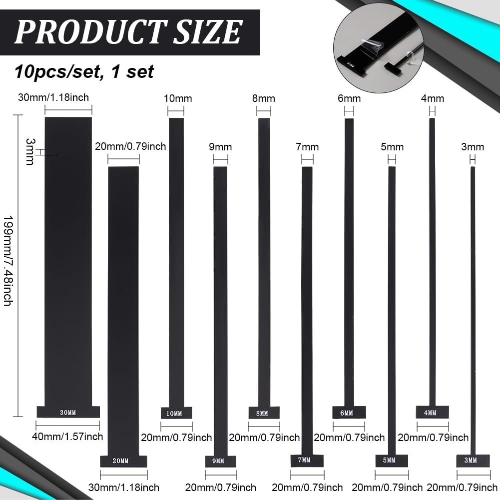 10-Piece Acrylic Bookbinding Tools Set for Precision Crafting & Album Making
