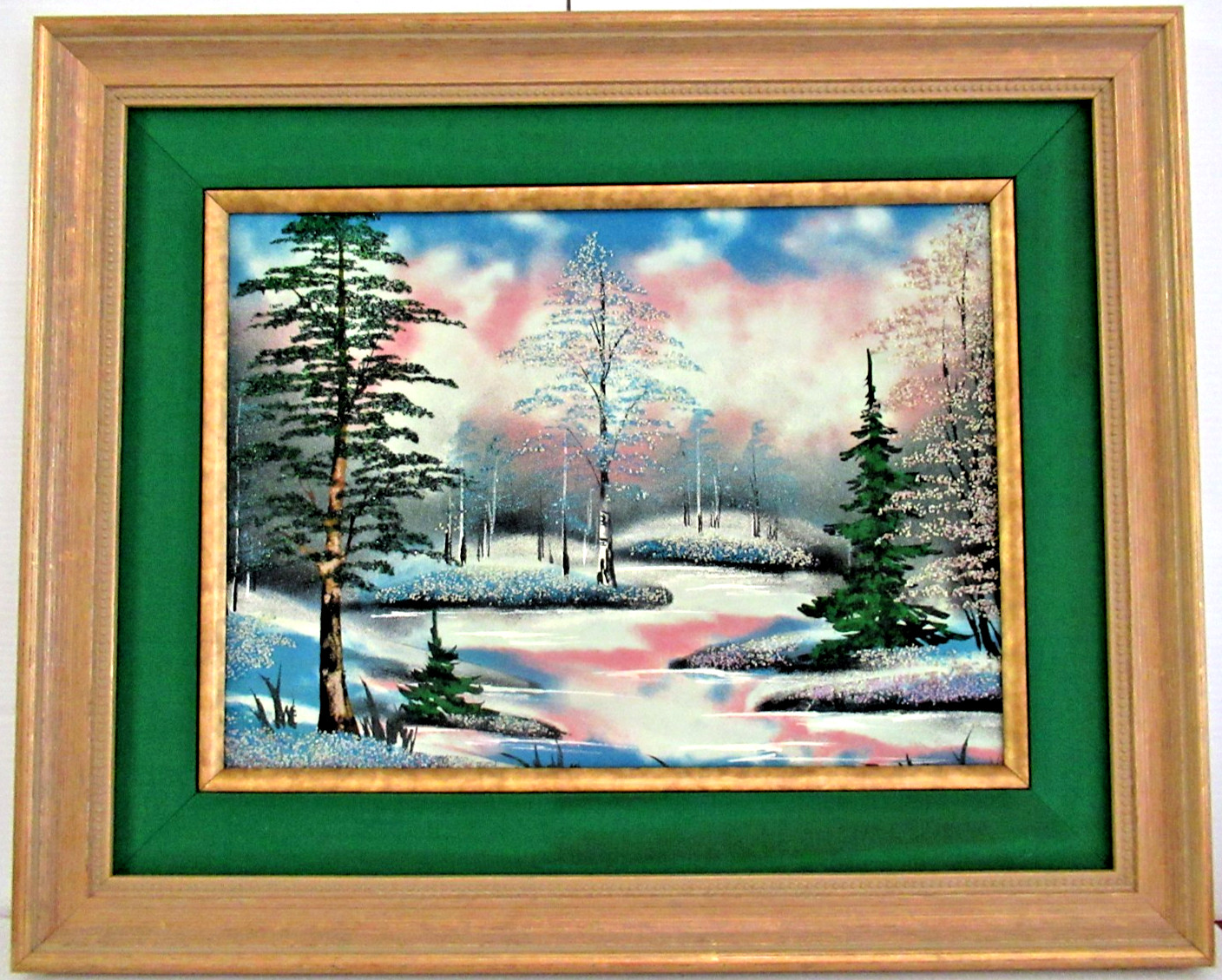 RUSSIAN / URAL  "GEMSTONE ART" (FRAMED) ~ ** HAND MADE WITH CRUSHED GEMSTONES **
