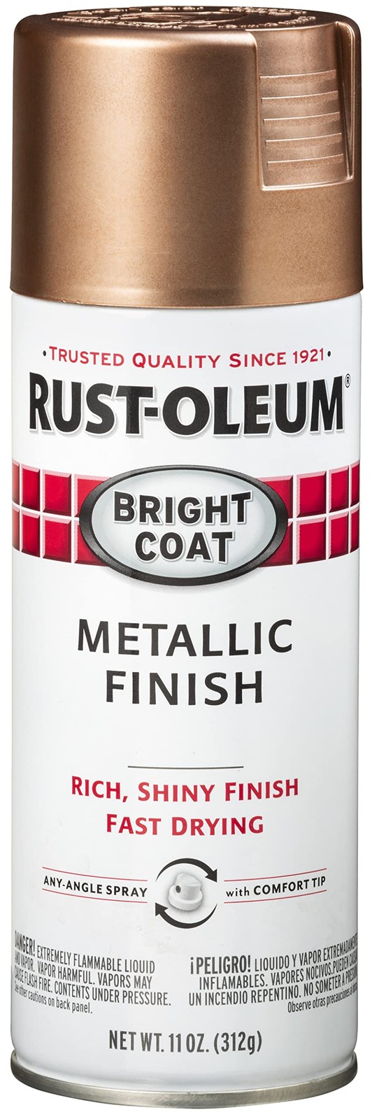 Rose Gold Metallic Spray Paint 11 Fl Oz Fast Dry Indoor Projects Chip Resistant