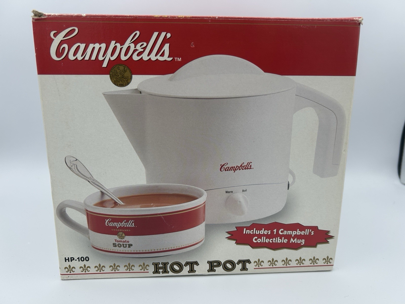 Campbell's Vintage Electric Hot Pot HP-100 W/ Collector Soup Mug New Old Stock