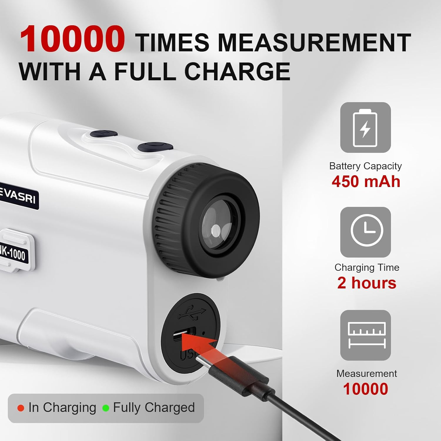 Golf Rangefinder with Slope and Pin Lock Vibration, External Slope Switch for Go