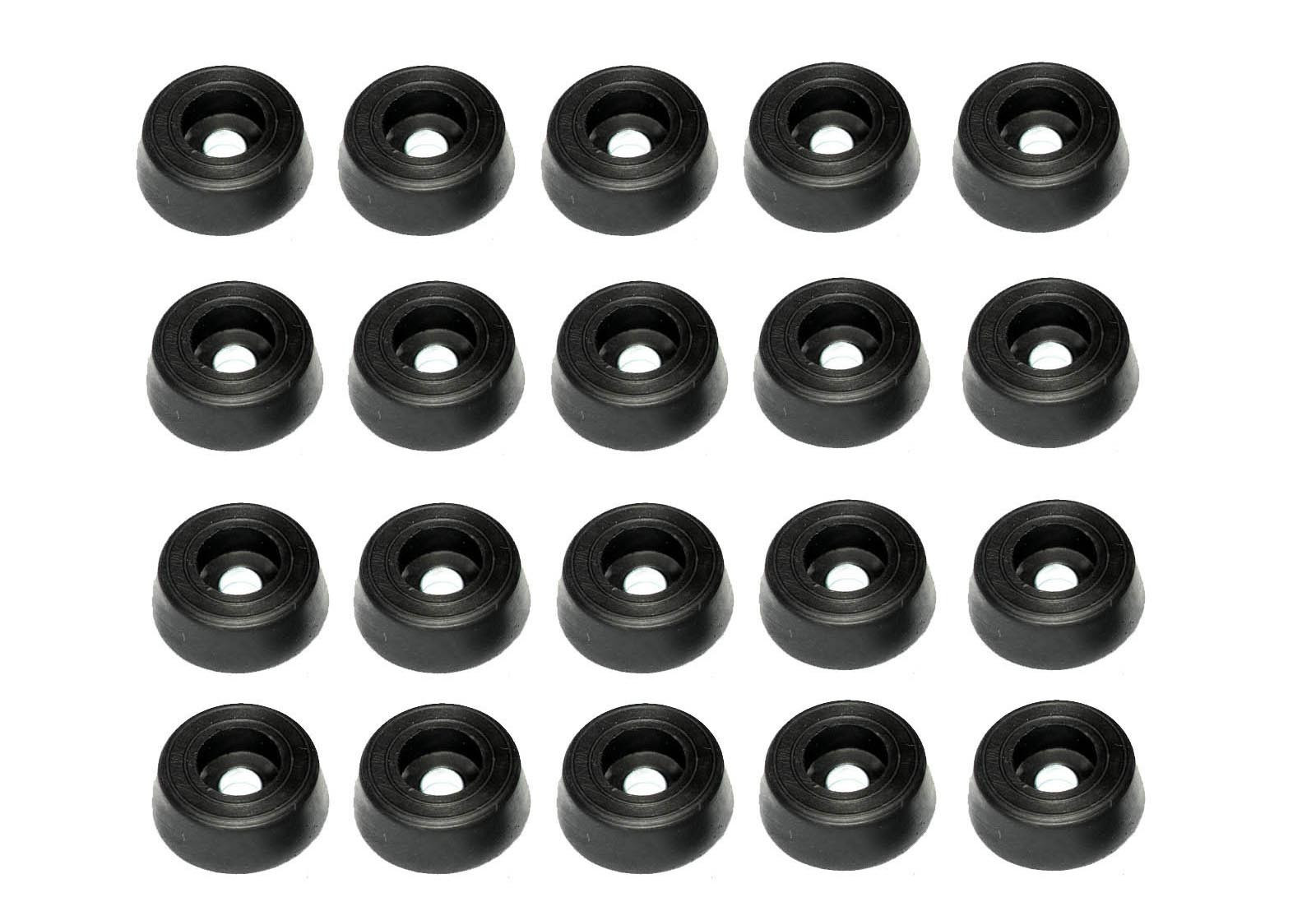 250 MEDIUM ROUND RUBBER FEET BUMPERS 0.859 W x 0.312 H - MADE IN USA / FREE S&H