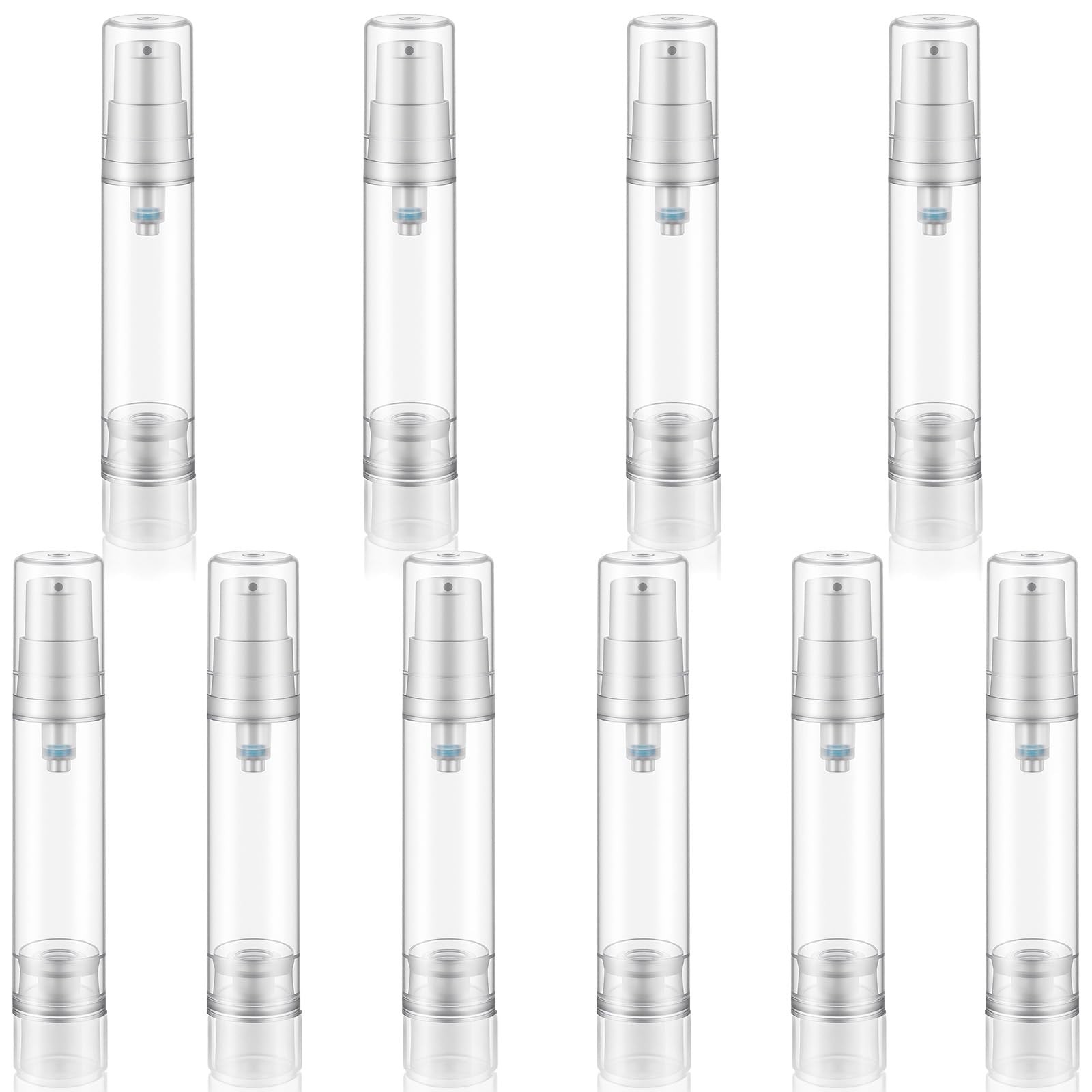 10Pcs Empty Airless Pump Bottles 10ML Refillable Airless Pump Travel Bottles ...