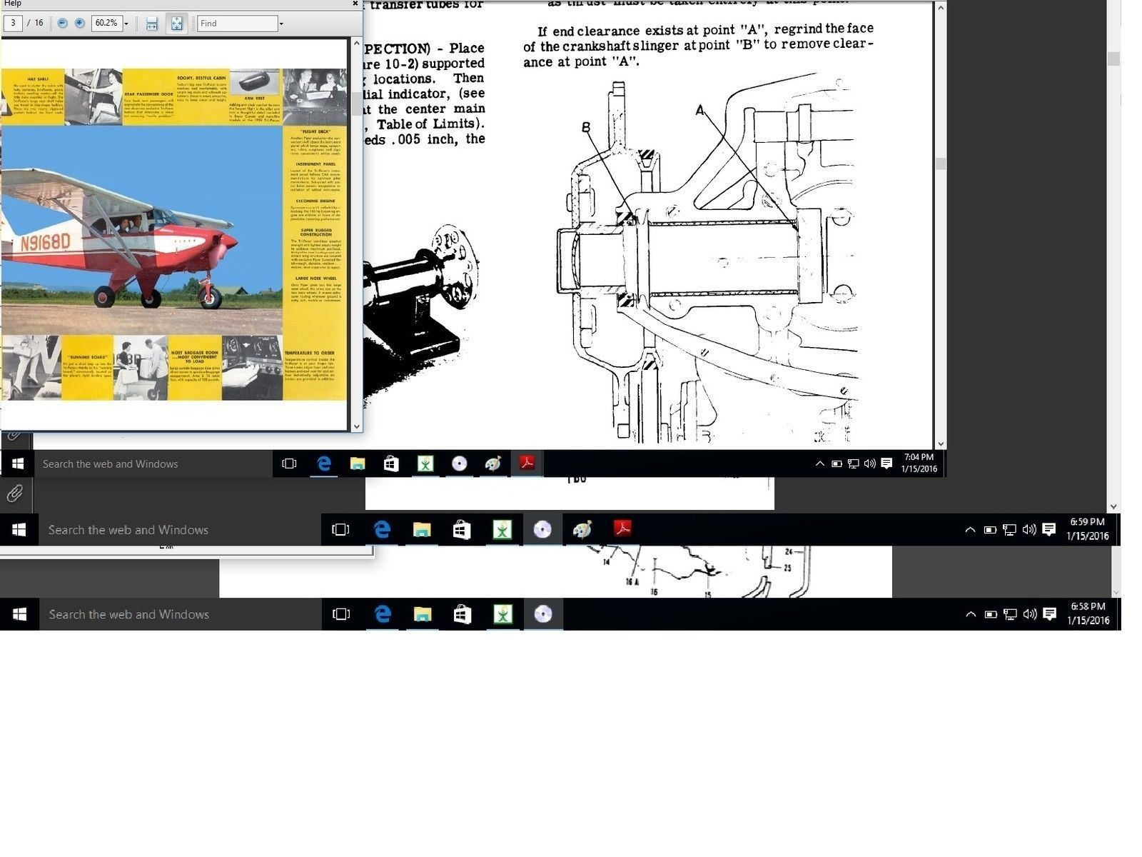 Piper Tri Pacer maintenance manual library PA22-125 / 135 w/ A/Ds