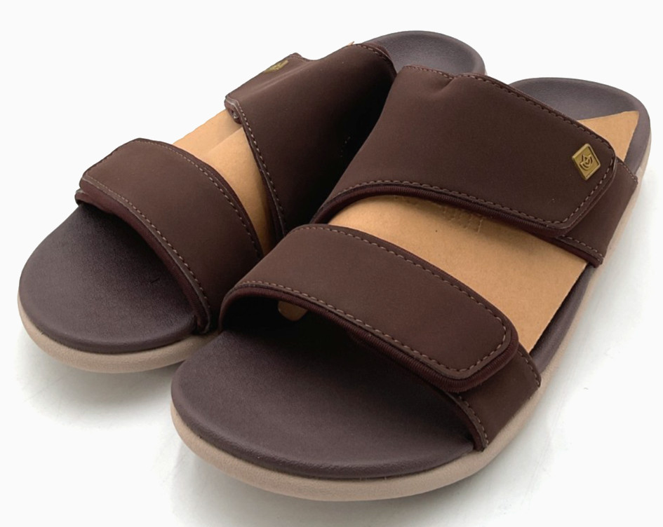 Spenco Kholo Nuevo Women's Size 8.5 French Roast Comfort Slide Sandals NWOB