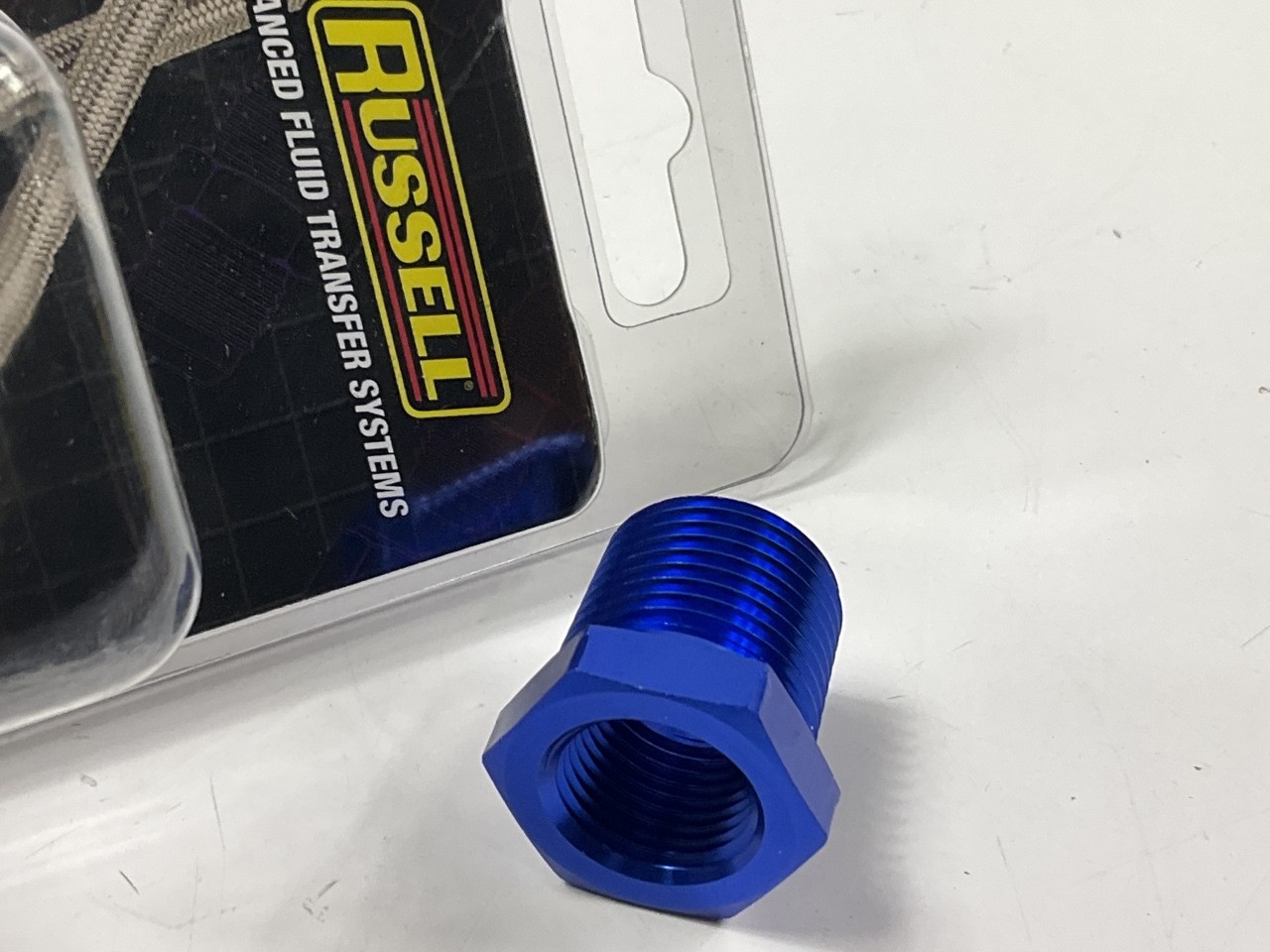 Russell 661580 Blue Aluminum 1/2" Male To 3/8" Female Pipe Bushing Reducer