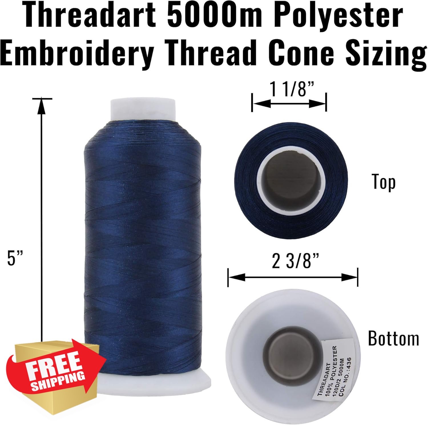 Threadart Polyester Machine Embroidery Thread 5000M Almond #162