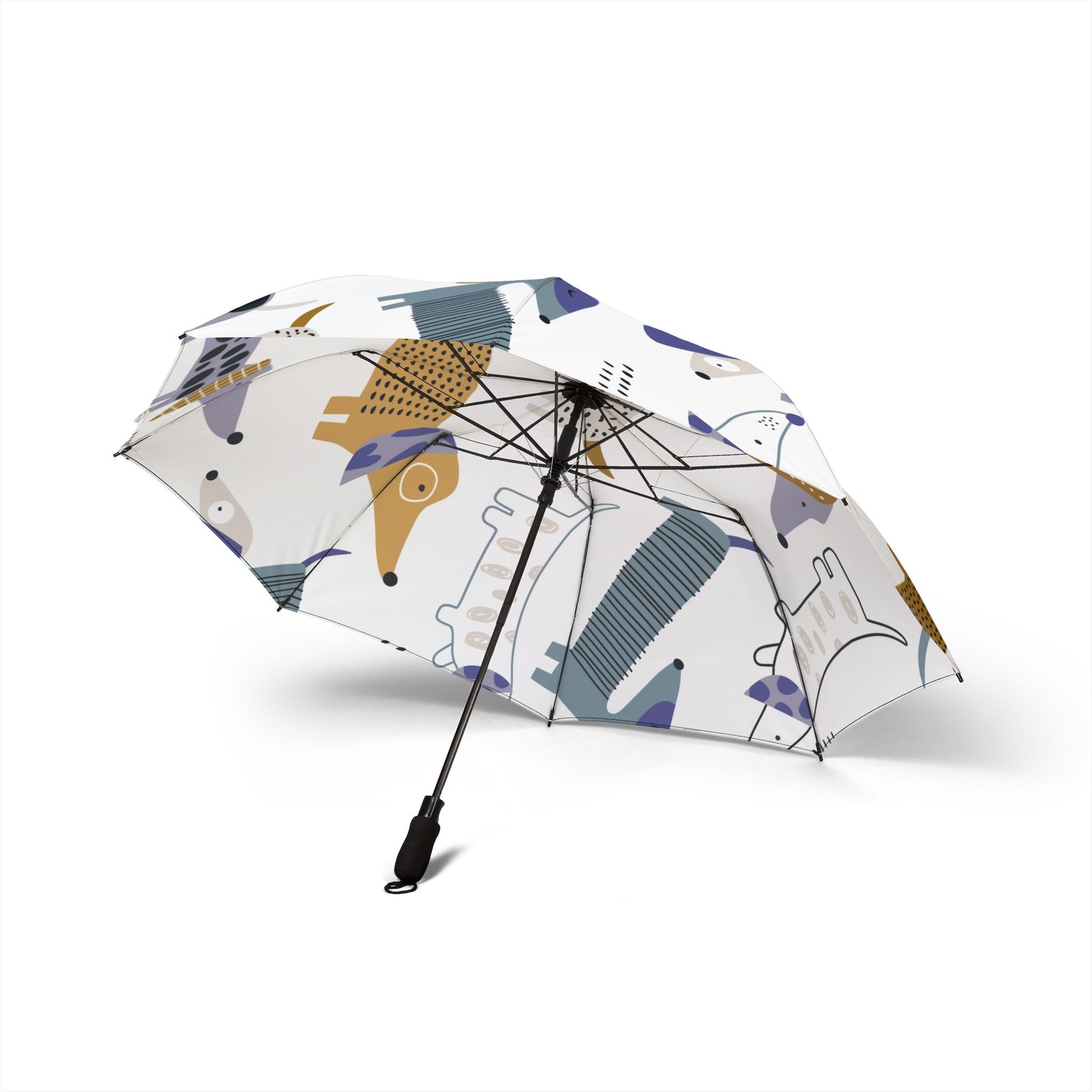 Abstract Dachshund Pattern Umbrella | Foldable Rain Parasol