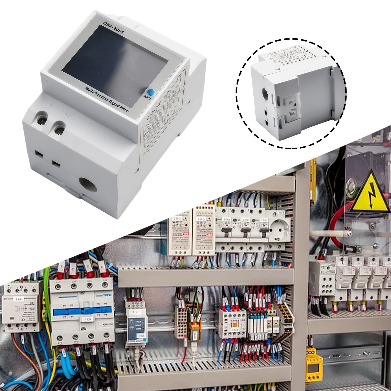 High Precision 100A DIN Rail AC Meter With Integrated for current Transformer