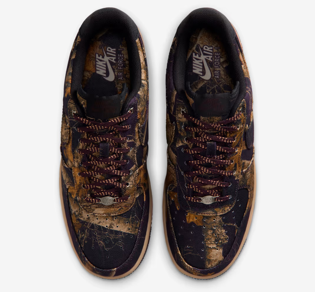 Nike Air Force 1 '07 RealTree Shoes Brown Gum Yellow Men's | Size 8 - 13