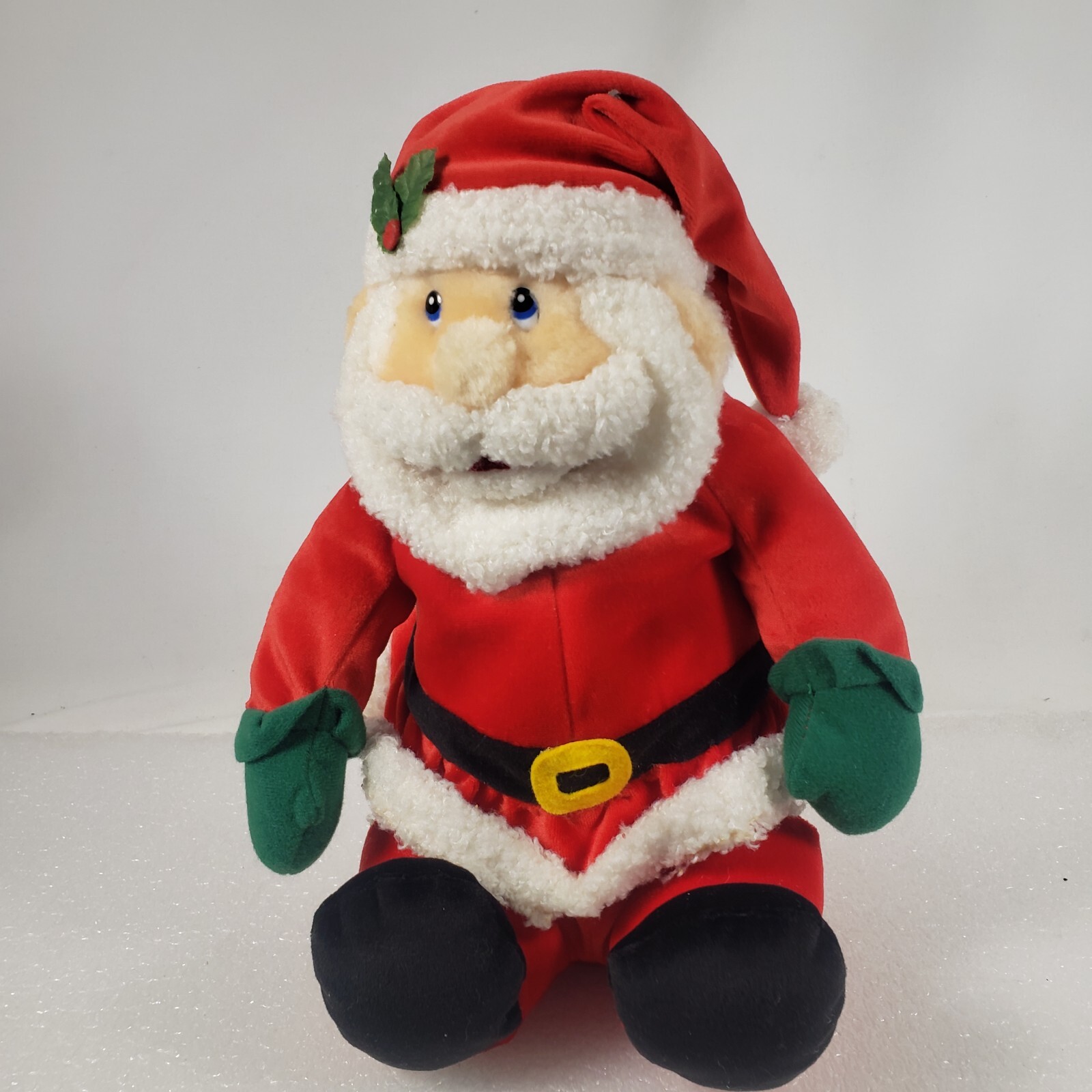 Christmas Santa Claus Singing Moving Plush (DOES NOT MOVE) Push Belly Decorative