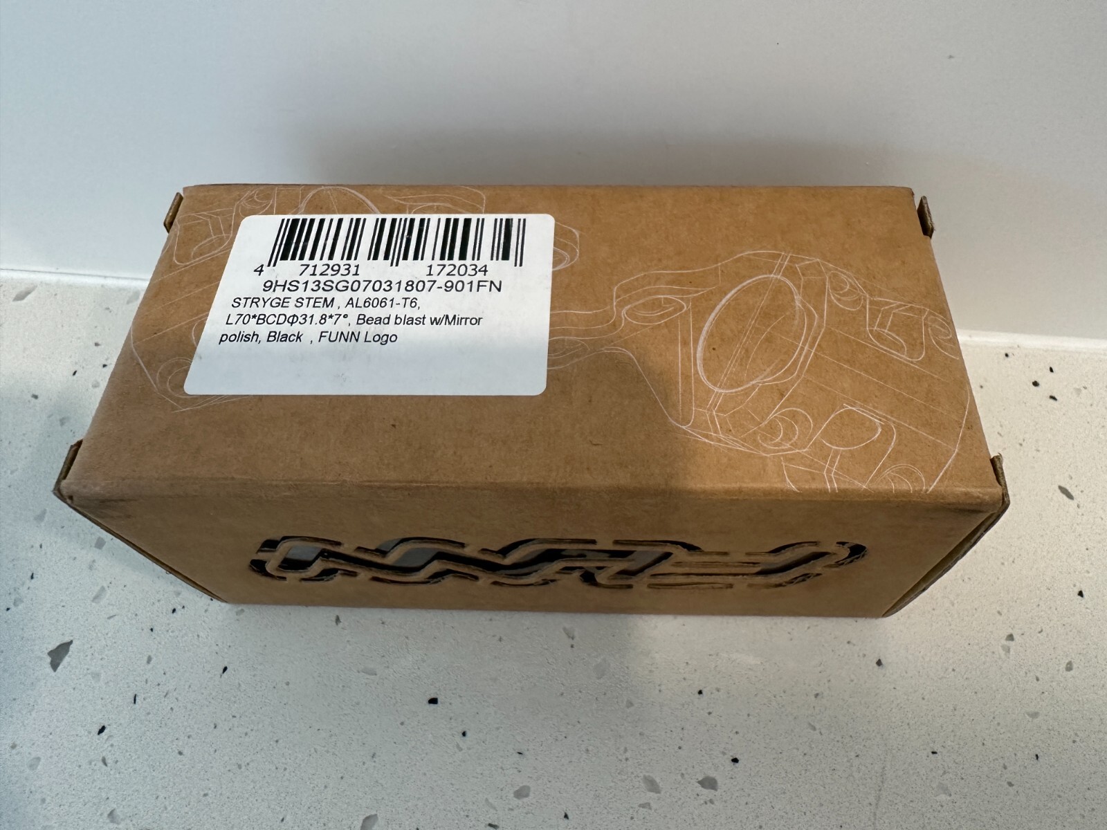 Funn Stryge Stem AL6061-T6 L 70mm Ø 31.8mm, 7° Rise, Steer 1-1/8" Black BNIB