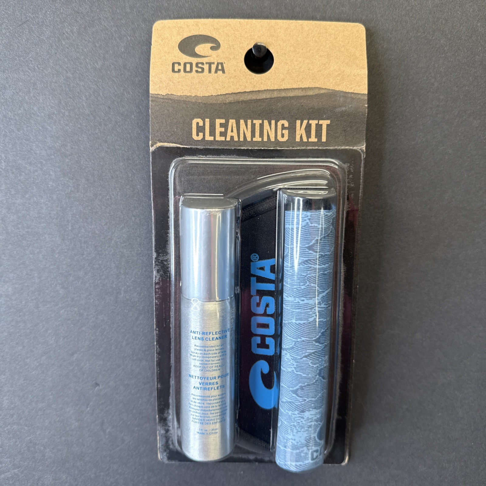 COSTA DEL MAR EYEWEAR SUNGLASSES CLEANING KIT CASE CLOTH LIQUID BRAND NEW