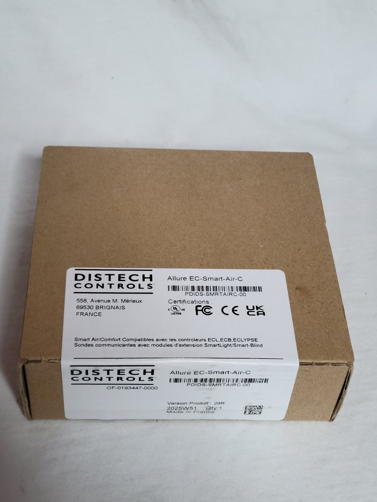 Distech Controls Allure EC-Smart-Air-C/ PDIS-SMRTAIRC-00- Temp/CO2 Sensor