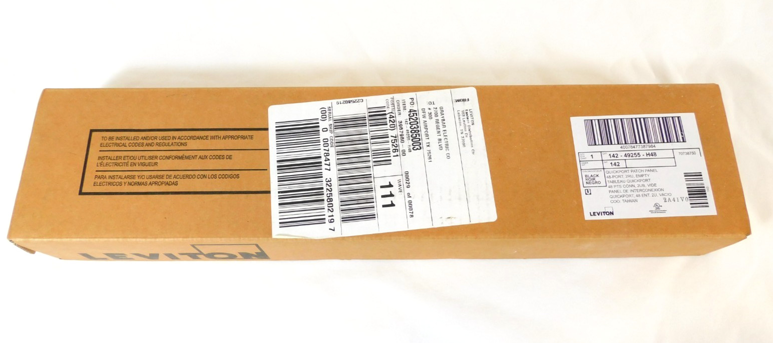49255-H48 Leviton 48-Port QuickPort Patch Panel 2RU - NEW IN BOX
