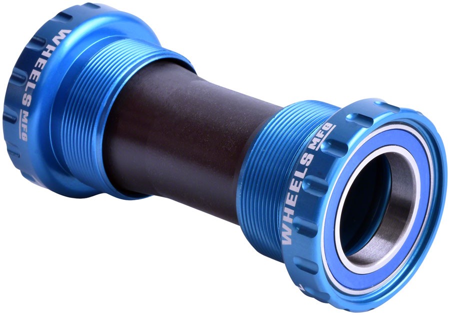 Wheels Manufacturing BSA Bottom Bracket - Hollowtech II Spindle, ABEC 3, Teal