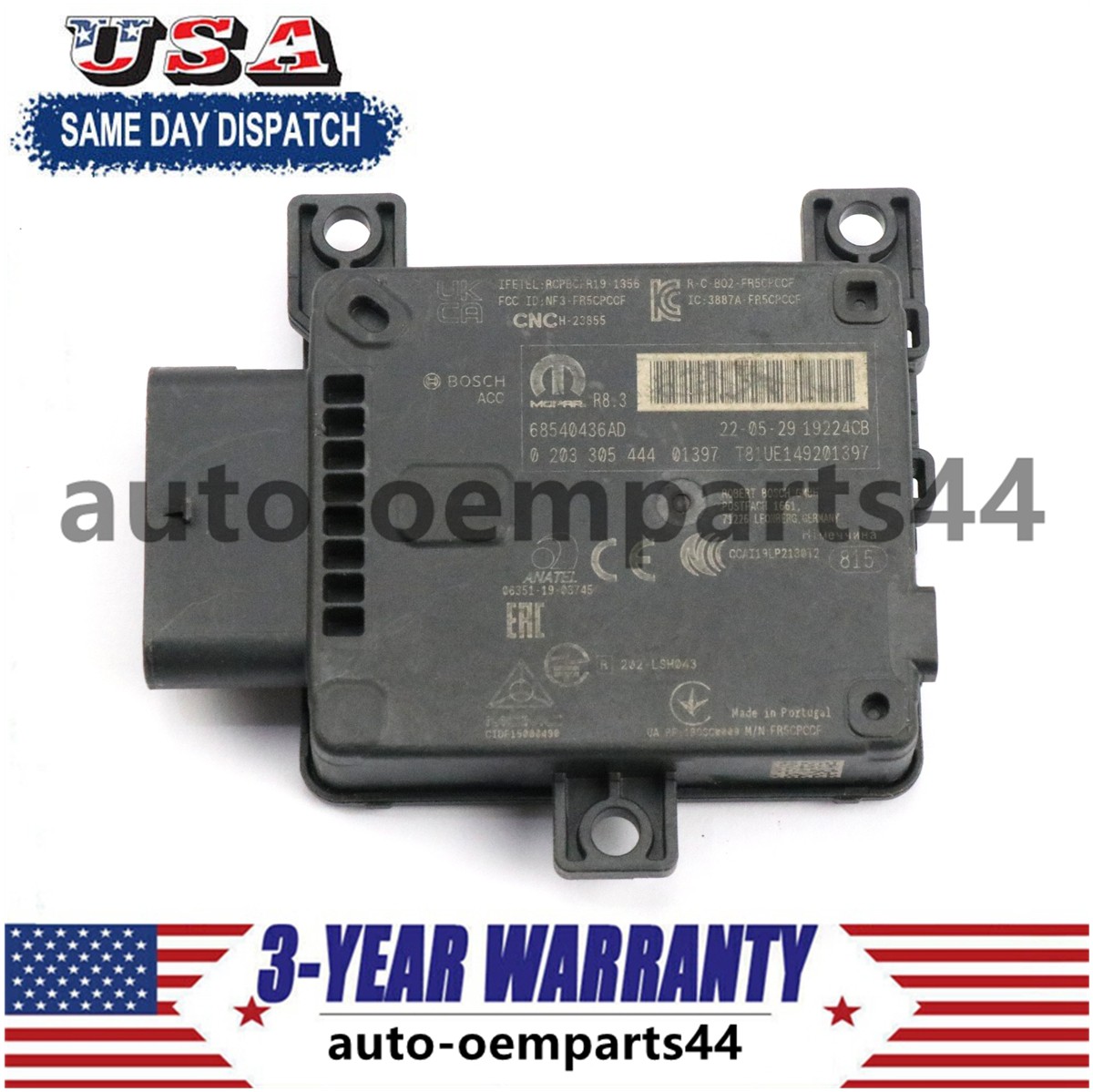 OEM Adaptive Speed Control Module Radar Sensor 68540436Ad for 2020-2023 Chrysler