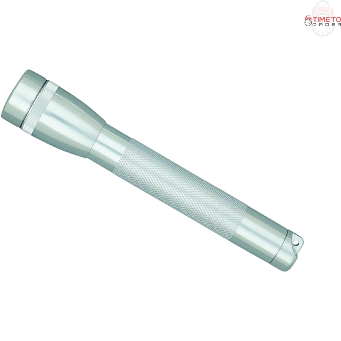Mini Incandescent AA Flashlight Silver Water Resistant with Holster 14 Lumens
