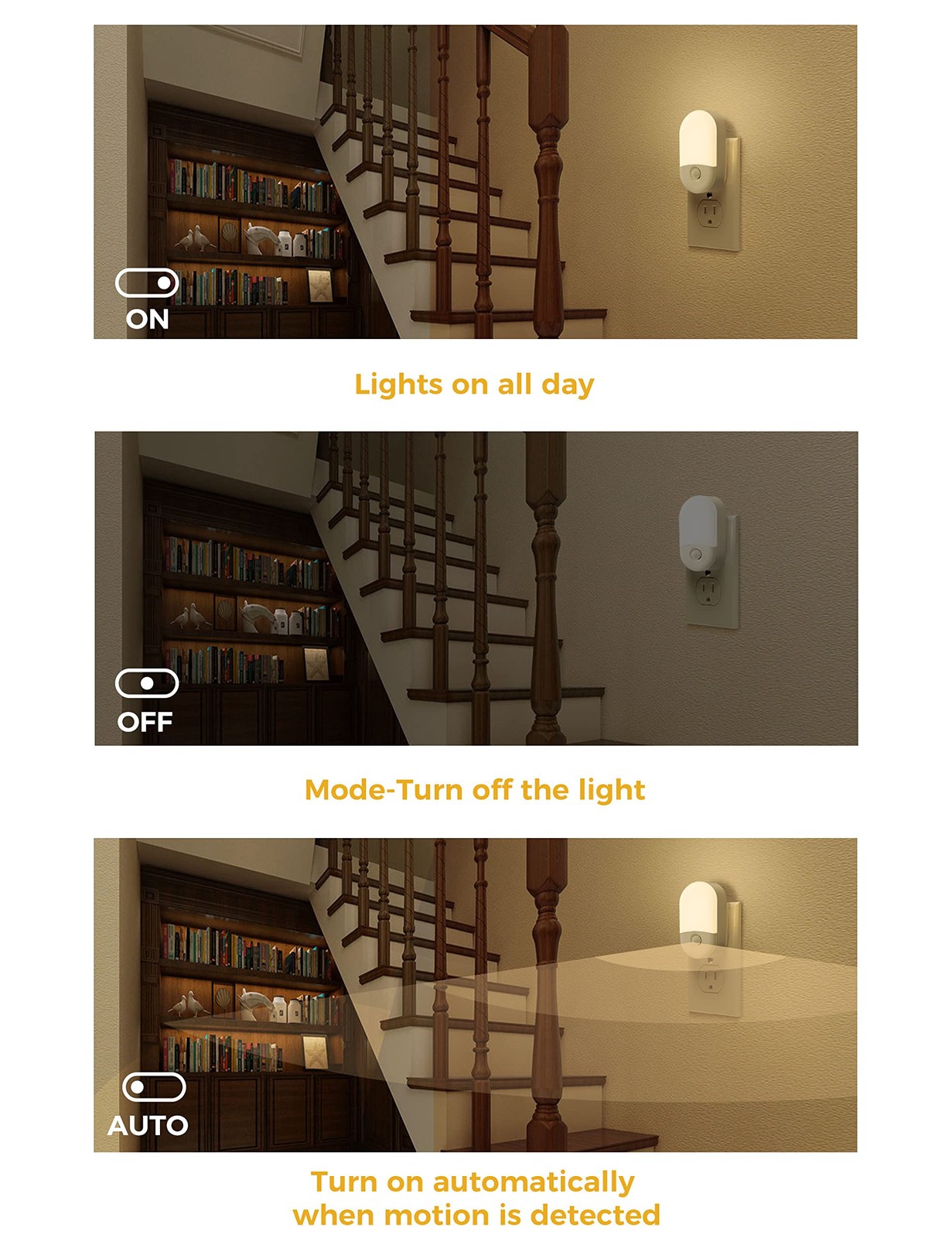 L LOHAS LED Motion Sensor Night Light, 2Pack, 2 PACKS, Soft White