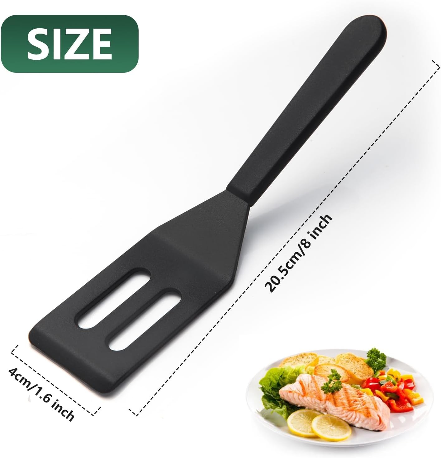 【2 Pack】 Small Spatula for Nonstick Cookware Mini Spatulas for kitchen