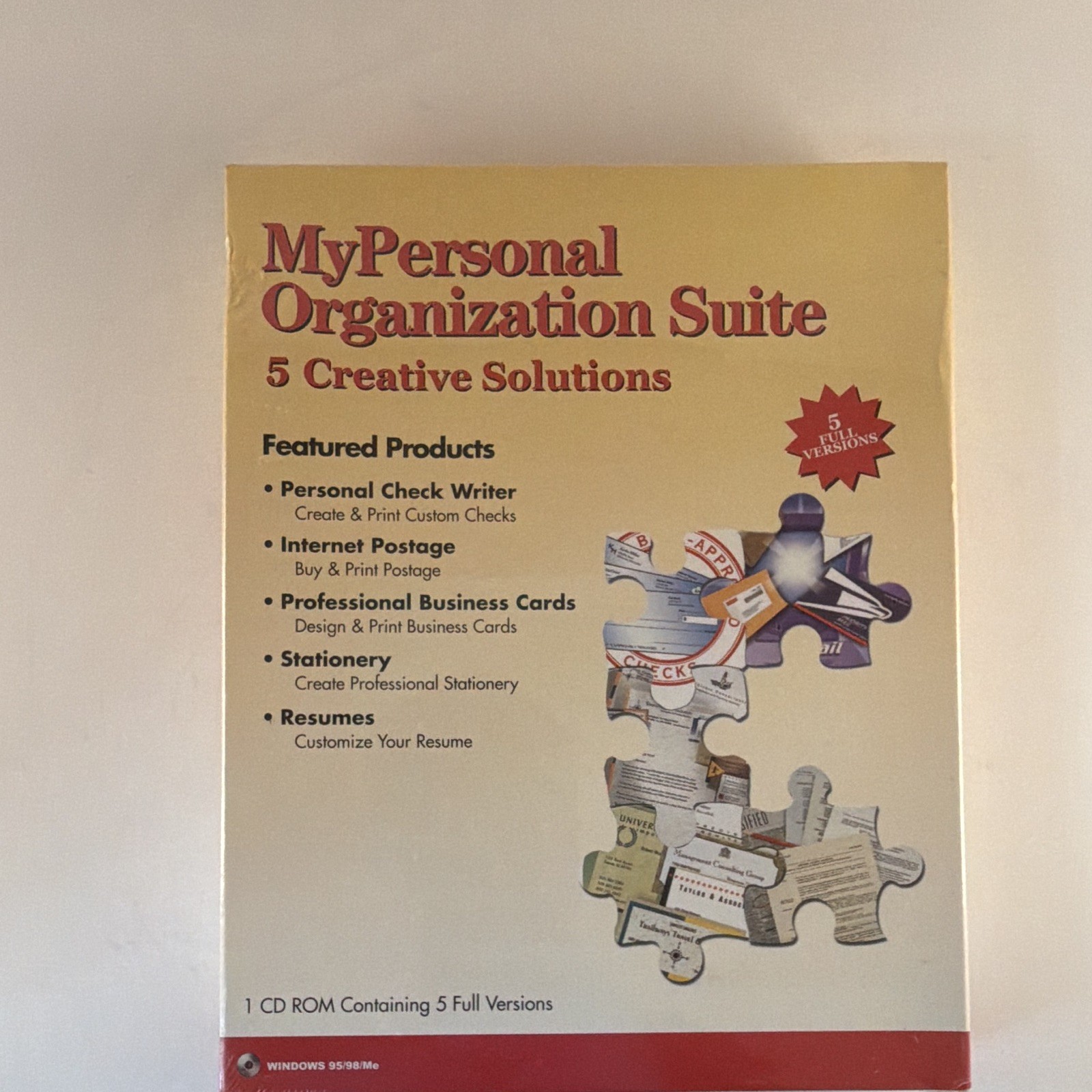Creative Solutions MyPersonal Organization Suite 5 CD Windows 95/98/Me