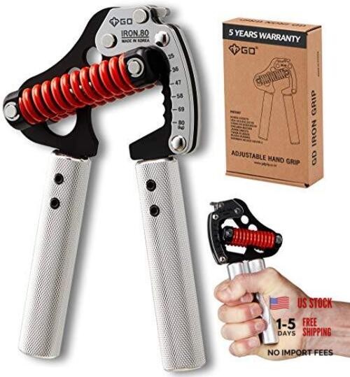 Iron Grip Hand Grip Strengthener (Adjustable Hand 1. IG 80 Light (55~176lbs)