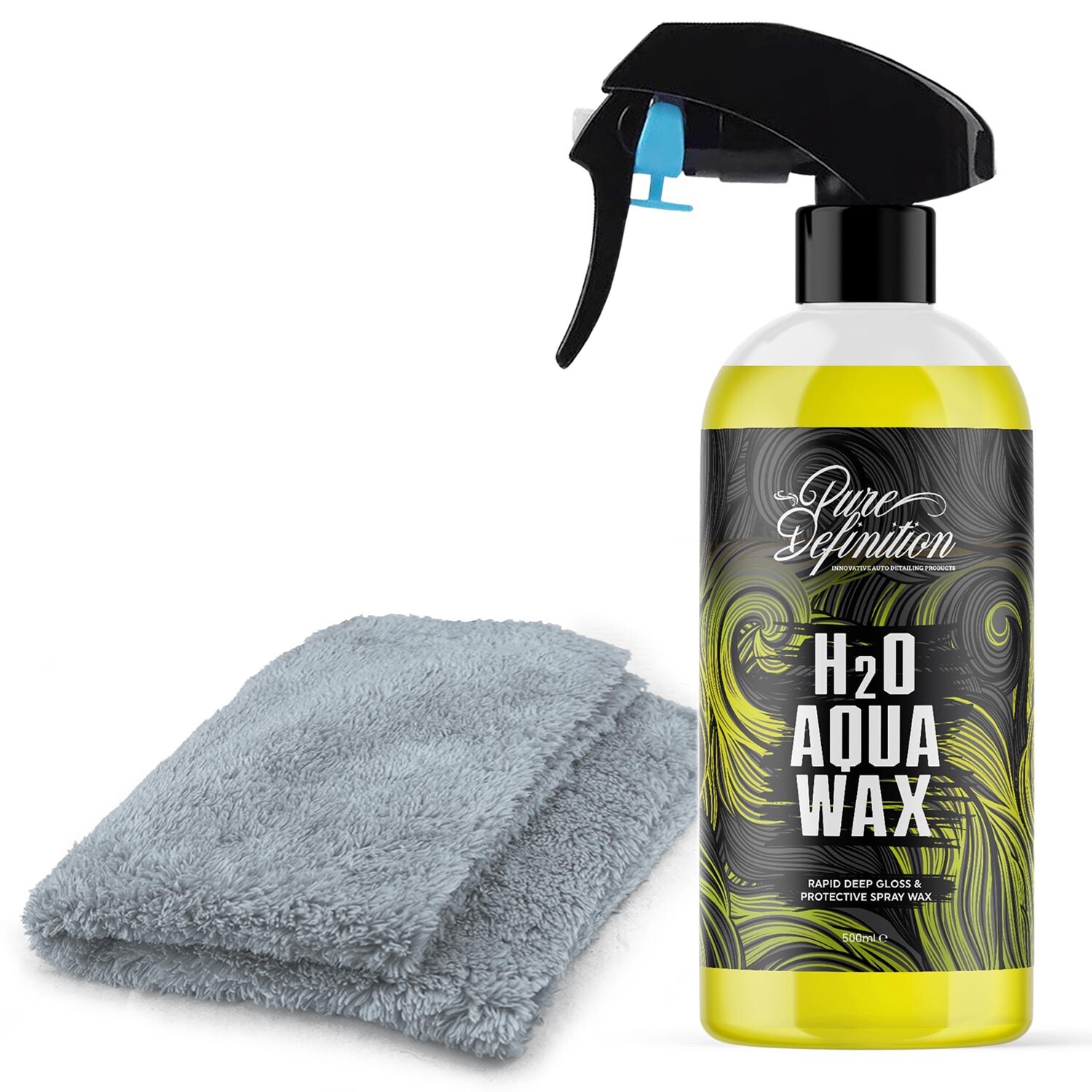 Car Aqua Wax Spray Gloss Paintwork Sealant H20 Washing Rinse Aid Pure Definition