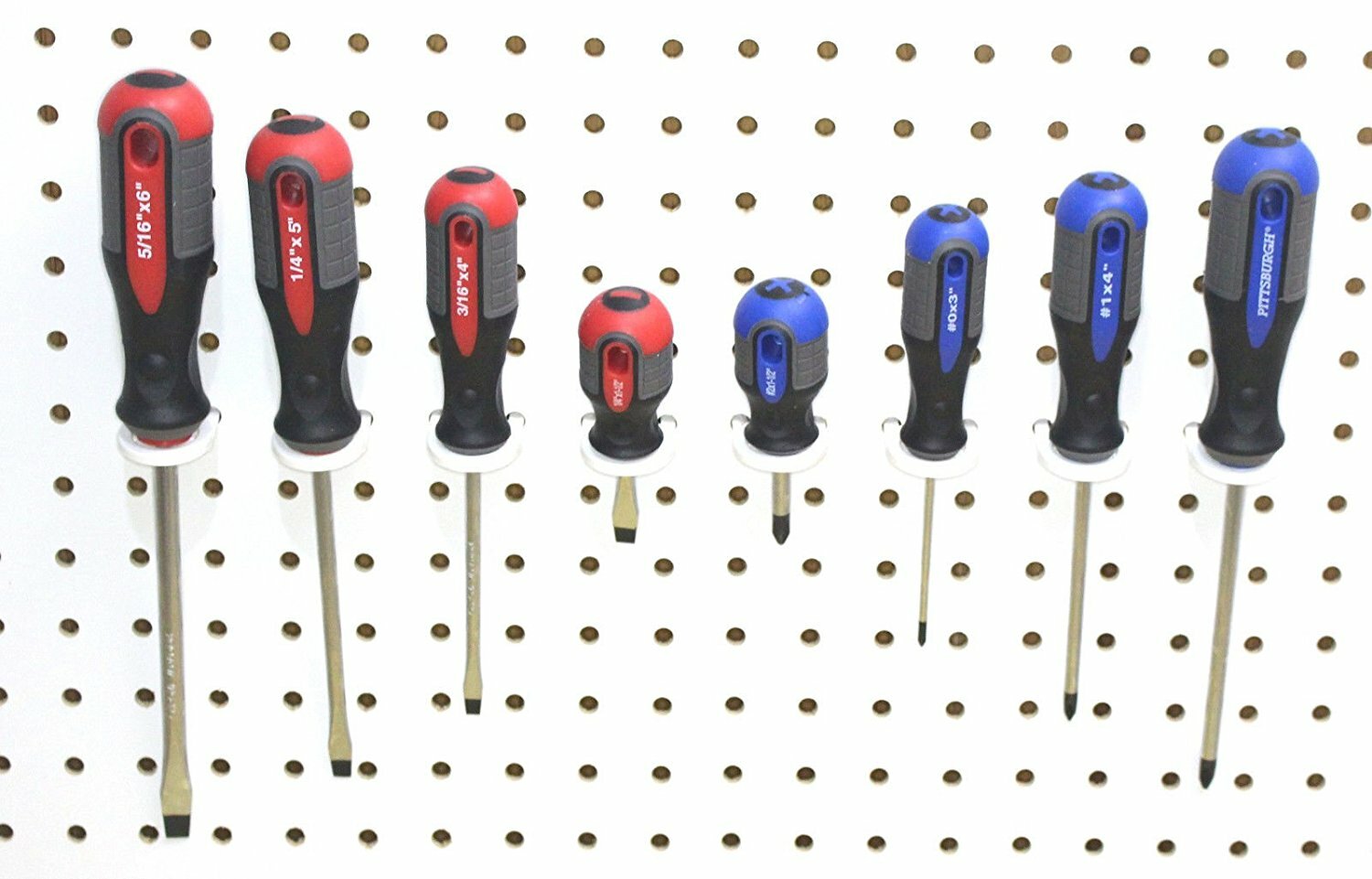 16 Piece Pegboard Plastic Bin and Plastic Tool Holder Kit