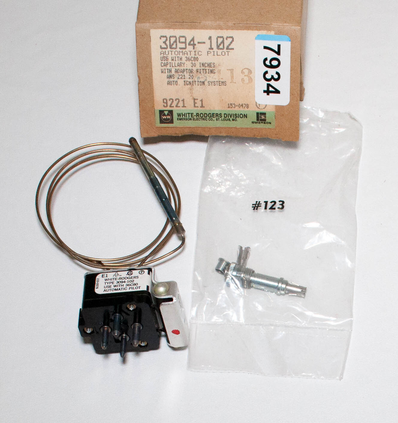 White Rodgers 3094-102 Automatic Pilot 30" Capillary