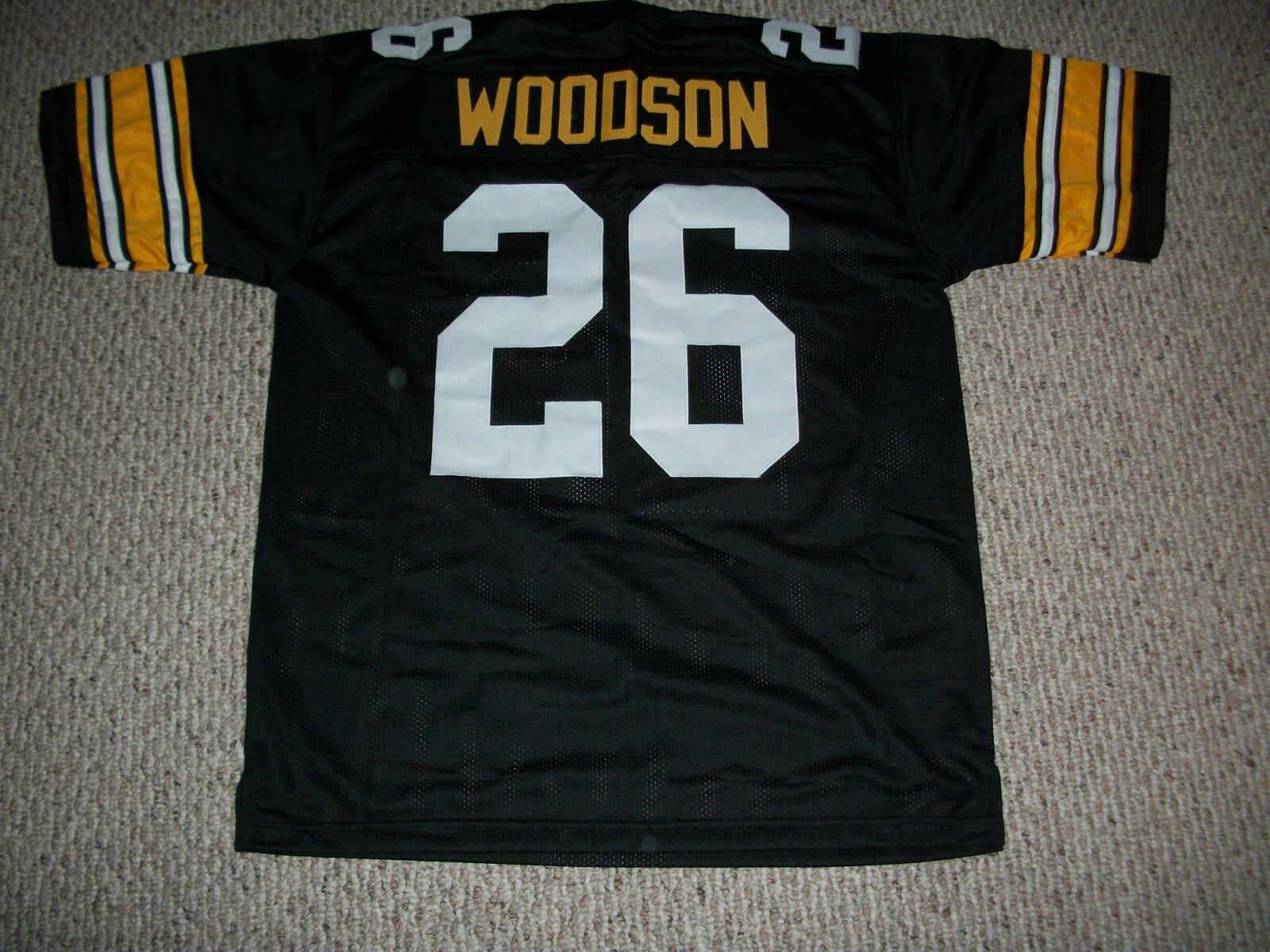 ROD WOODSON Unsigned Custom Black Pittsburgh Sewn New Football Jersey Size S-3XL