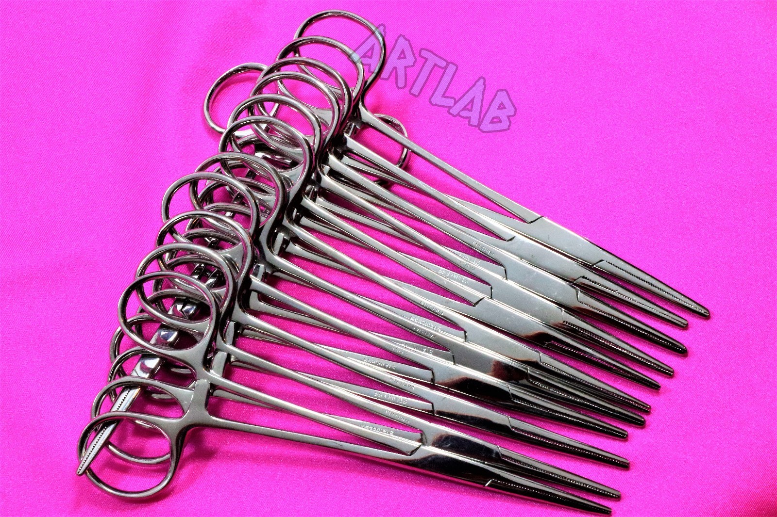 12 PC MOSQUITO HEMOSTAT FORCEPS 5" STRAIGHT STAINLESS STEEL SURGICAL MEDICAL