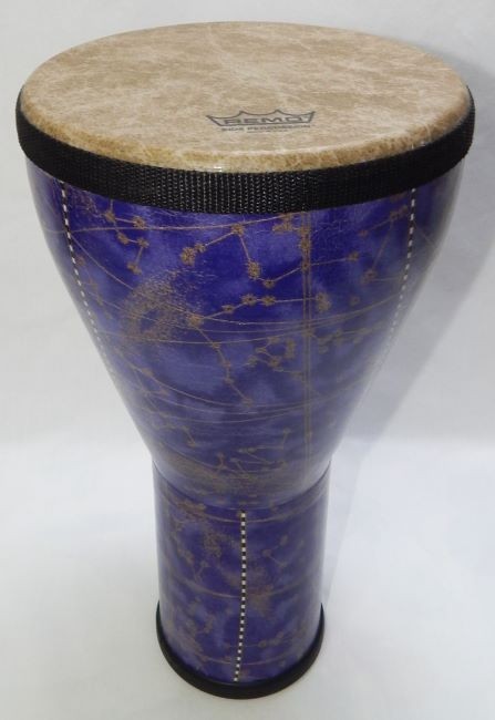 BEAUTIFUL PURPLE & GOLD REMO KID'S PERCUSSION DJEMBE DRUM-8" WIDE BY 14.5" TALL
